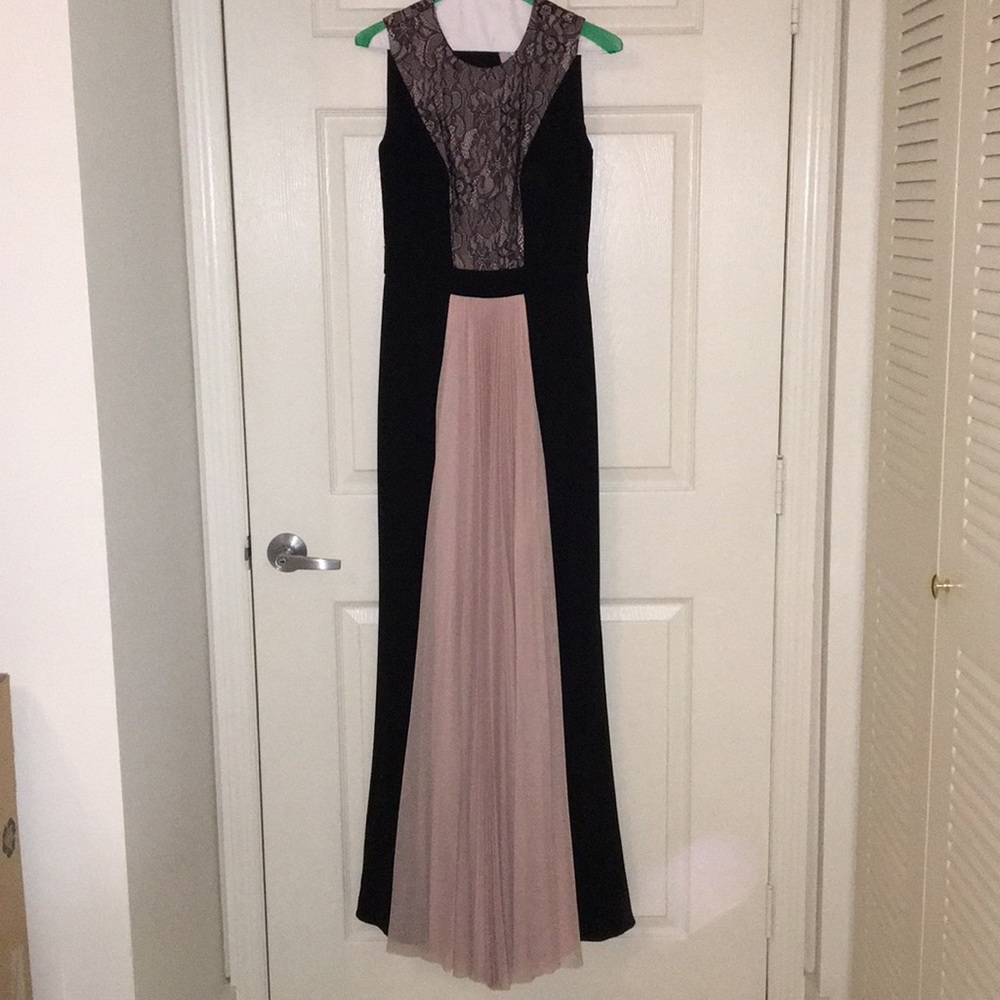 Black and pale rose gown